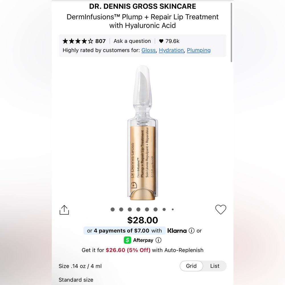 Dr. Dennis Gross DermInfusions™ Plump + Repair Lip Treatment - Picture 2 of 13